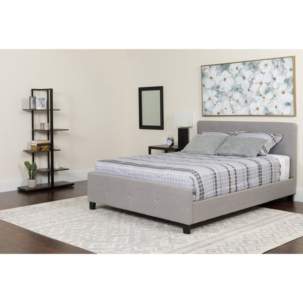 Platform Bed Set, Tribeca, Full, Gray