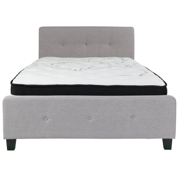 Platform Bed Set, Tribeca, Full, Gray