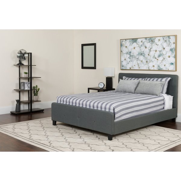 Platform Bed Set, Tribeca, Full, Dark Gray