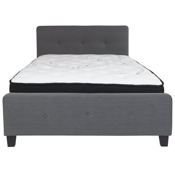 Platform Bed Set, Tribeca, Full, Dark Gray