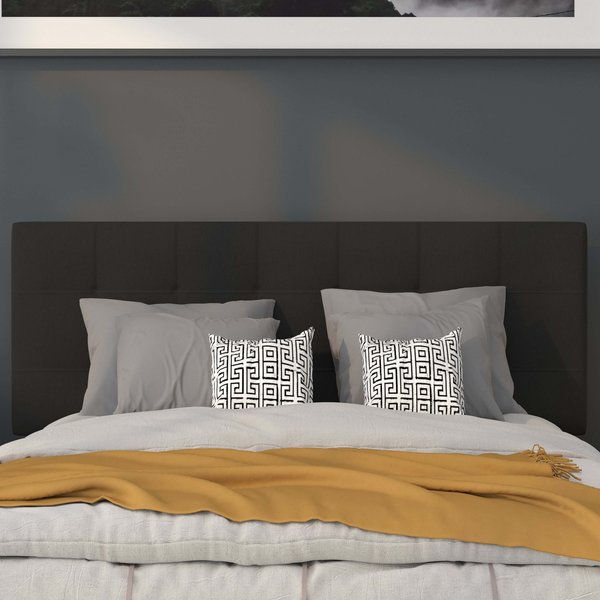 Full Bedford, Headboard, Black Fabric