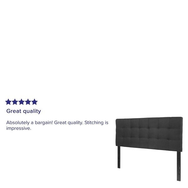 Full Bedford, Headboard, Black Fabric