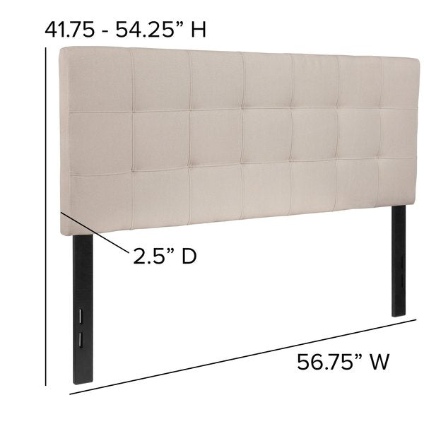 Full Bedford, Headboard, Beige Fabric