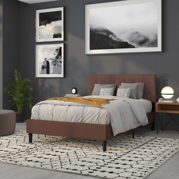 Full Bedford, Headboard, Brown Fabric