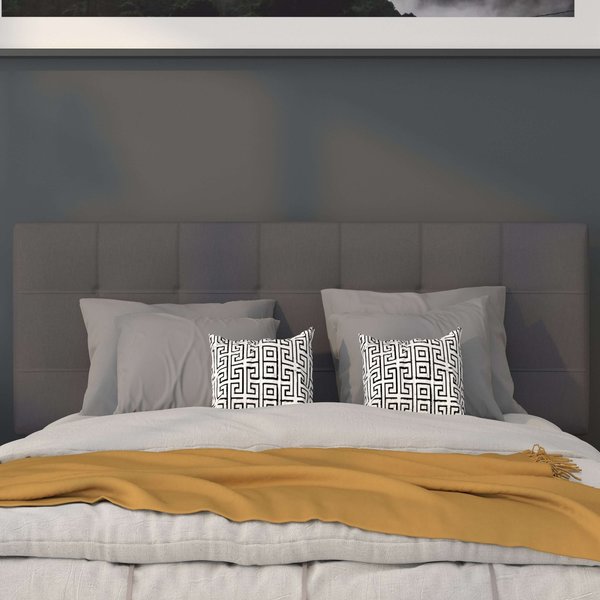 Full Bedford, Headboard, Gray Fabric