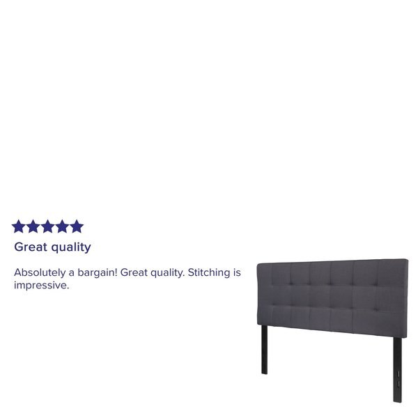 Full Bedford, Headboard, Gray Fabric