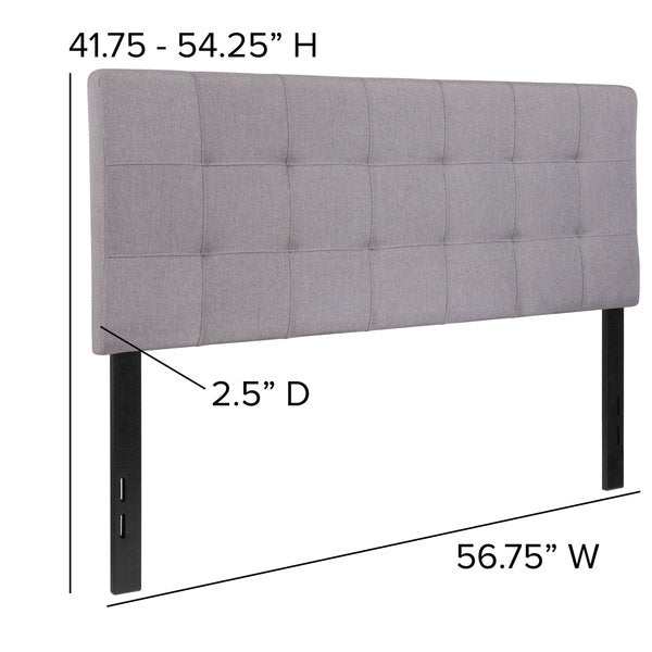 Full Bedford, Headboard, Gray Fabric