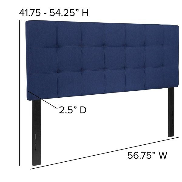 Full Bedford, Headboard, Navy Fabric