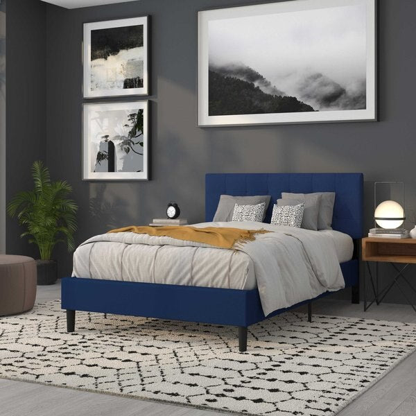 Full Bedford, Headboard, Navy Fabric