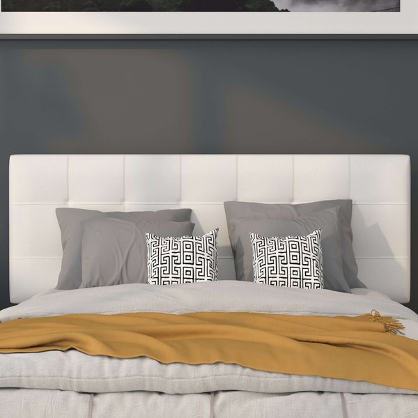 Full Bedford, Headboard, White Fabric