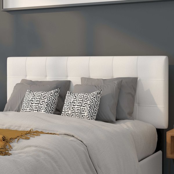 Full Bedford, Headboard, White Fabric