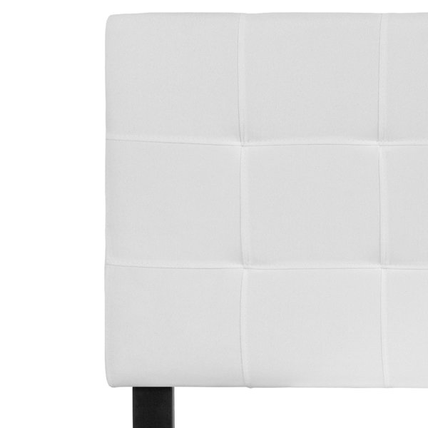 Full Bedford, Headboard, White Fabric