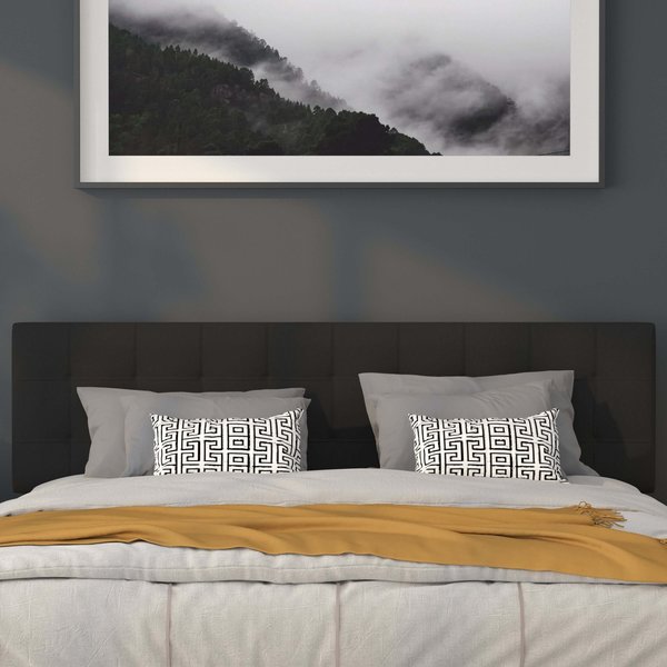 King, Bedford Headboard, Black Fabric