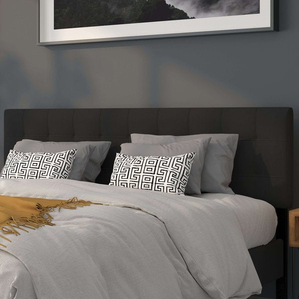 King, Bedford Headboard, Black Fabric