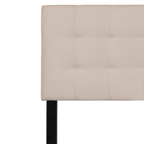King, Bedford Headboard, Beige Fabric