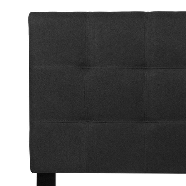 Bedford Headboard, Queen, Black Fabric