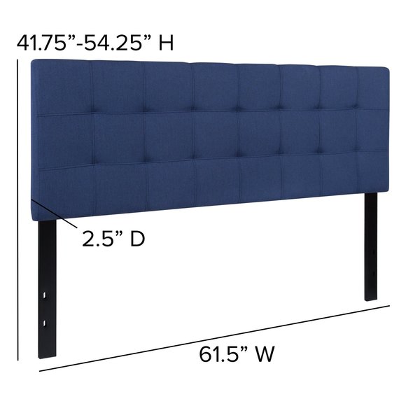 Bedford Headboard, Queen, Navy Fabric