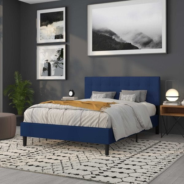 Bedford Headboard, Queen, Navy Fabric