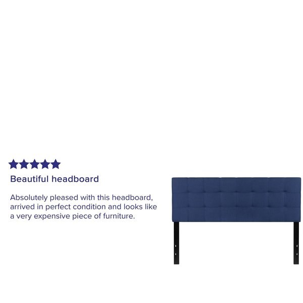 Bedford Headboard, Queen, Navy Fabric