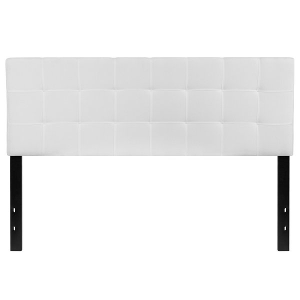 Bedford Headboard, Queen, White Fabric