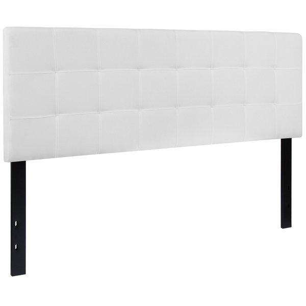 Bedford Headboard, Queen, White Fabric