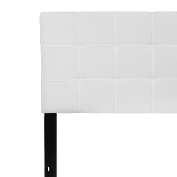 Bedford Headboard, Queen, White Fabric