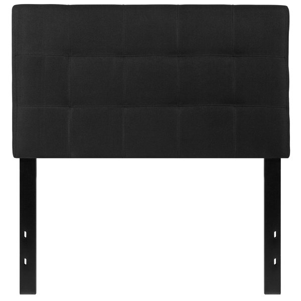 Bedford Headboard, Twin Size, Black Fabric