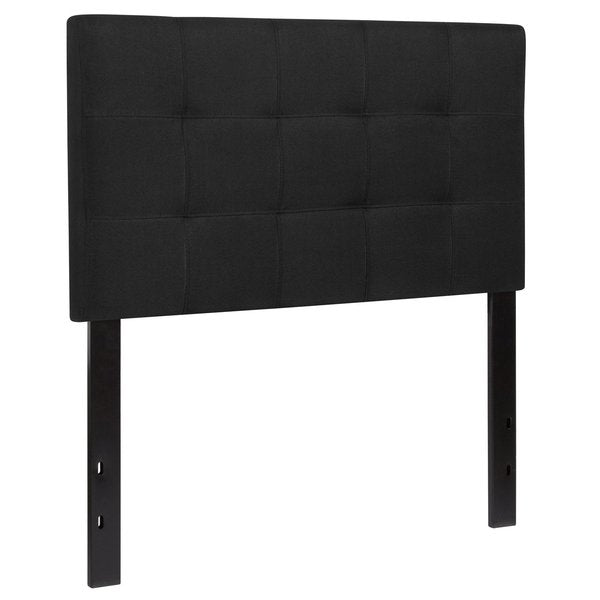 Bedford Headboard, Twin Size, Black Fabric