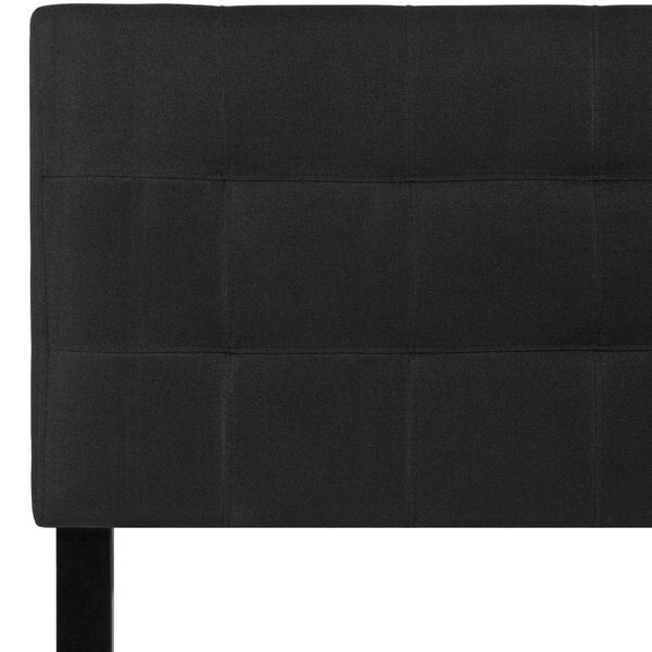 Bedford Headboard, Twin Size, Black Fabric