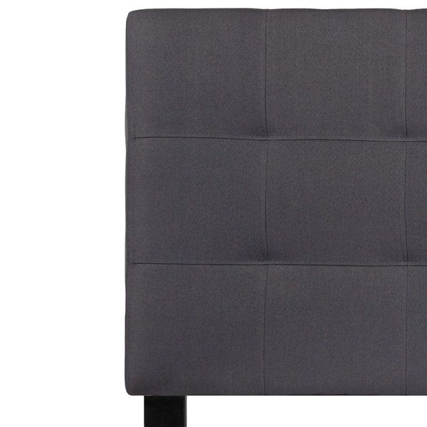 Bedford Headboard, Twin Size, Gray Fabric