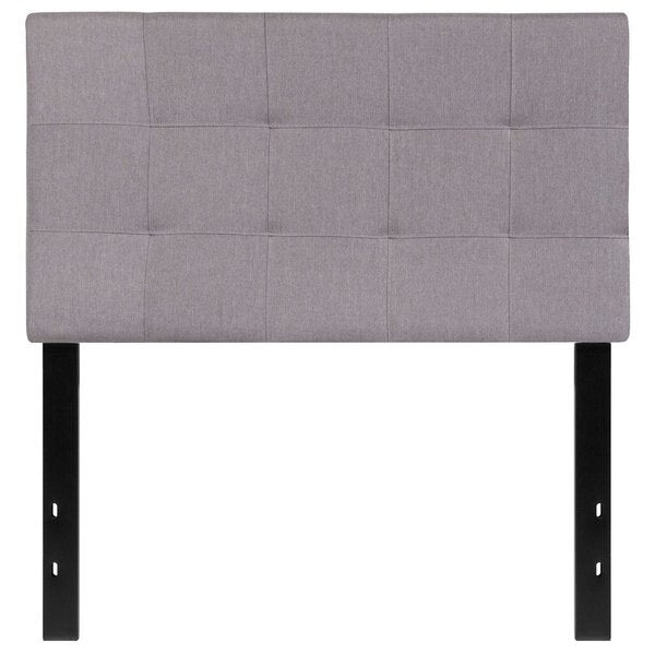 Bedford Headboard, Twin Size, Gray Fabric