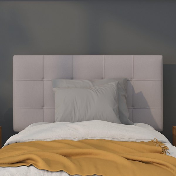 Bedford Headboard, Twin Size, Gray Fabric