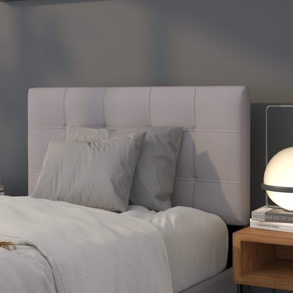 Bedford Headboard, Twin Size, Gray Fabric