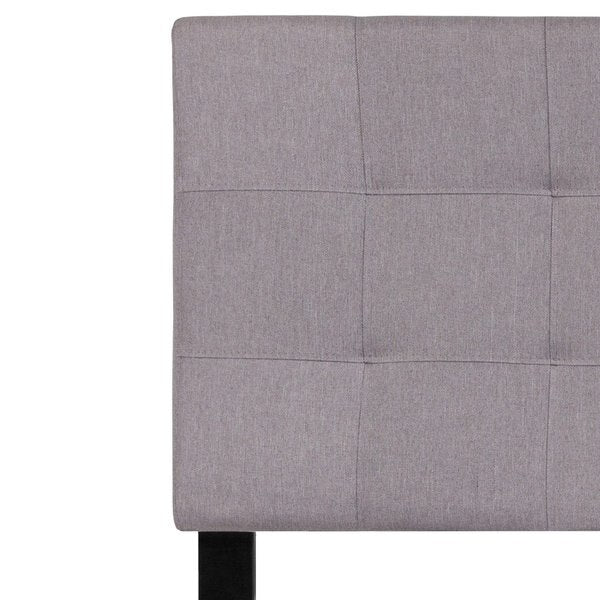 Bedford Headboard, Twin Size, Gray Fabric