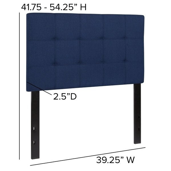 Bedford Headboard, Twin Size, Navy Fabric