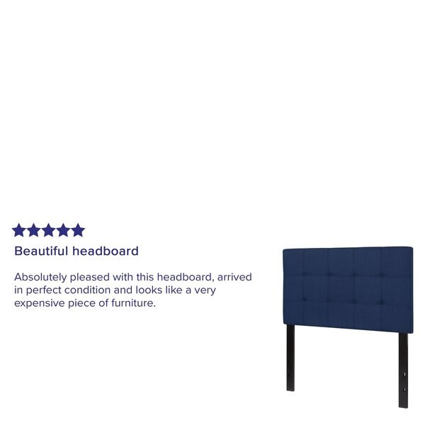 Bedford Headboard, Twin Size, Navy Fabric