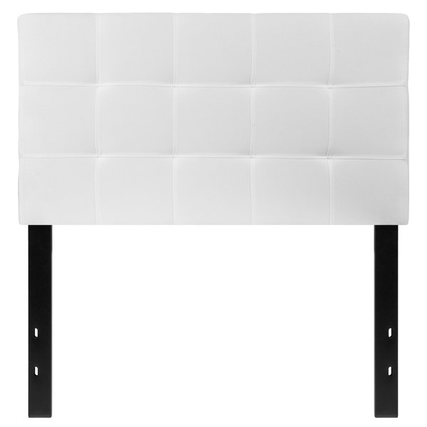 Bedford Headboard, Twin Size, White Fabric