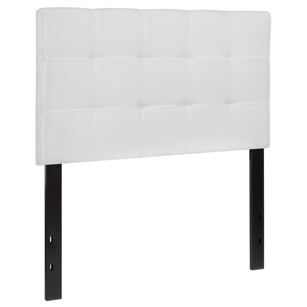 Bedford Headboard, Twin Size, White Fabric