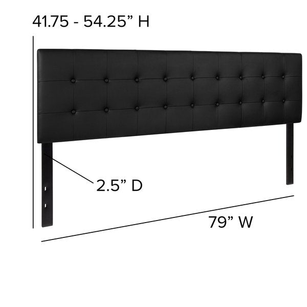 King Size, Headboard, Black Vinyl