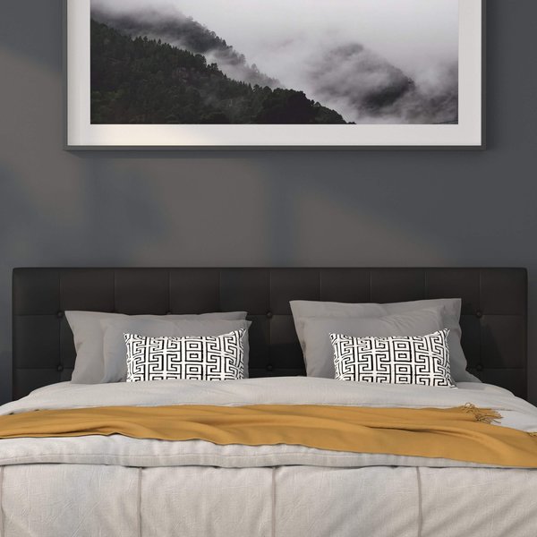 King Size, Headboard, Black Vinyl