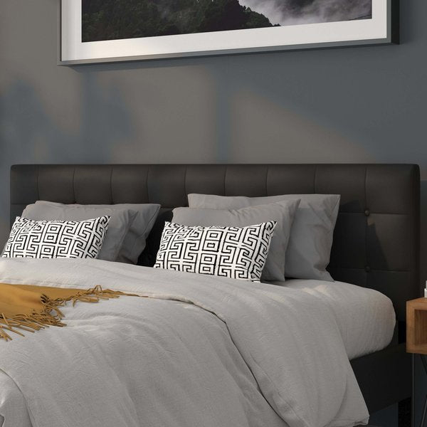 King Size, Headboard, Black Vinyl