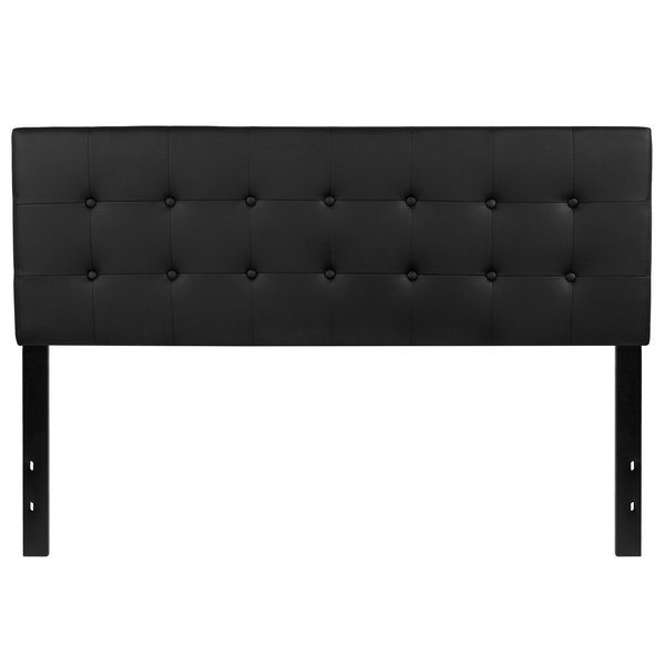 Headboard, Queen Size, Black Vinyl