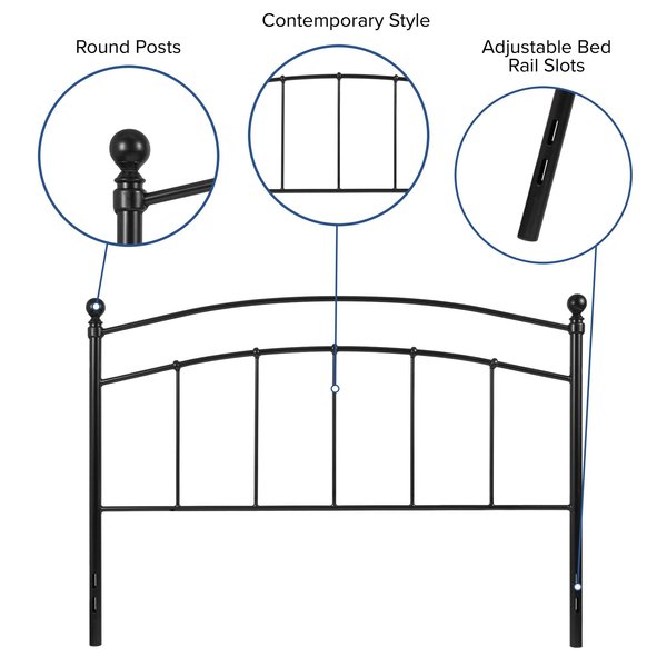 Queen Size, Headboard, Decorative Metal
