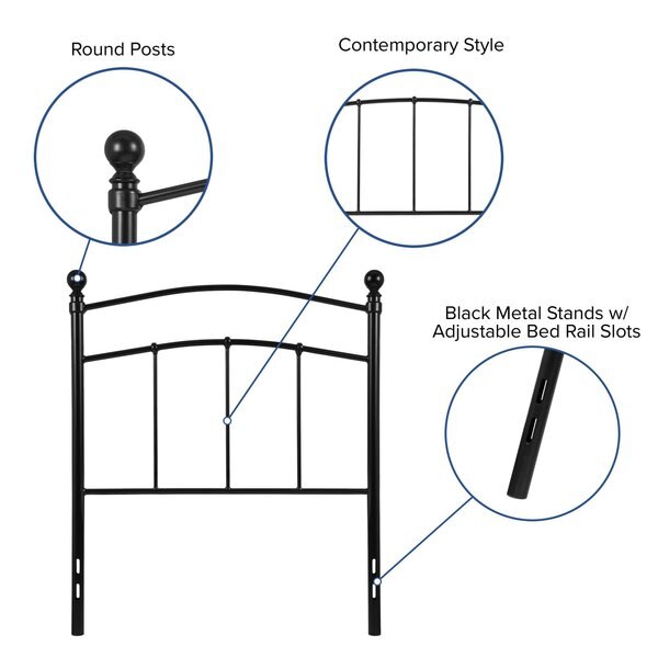 Twin Size, Headboard, Decorative Metal