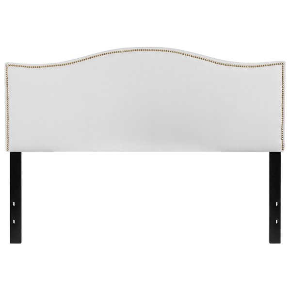 Headboard, Queen Size, White Fabric