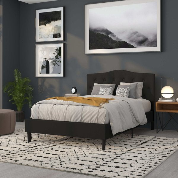 Full Cambridge, Headboard, Black Fabric