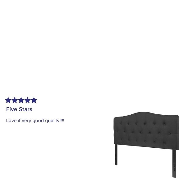 Full Cambridge, Headboard, Black Fabric