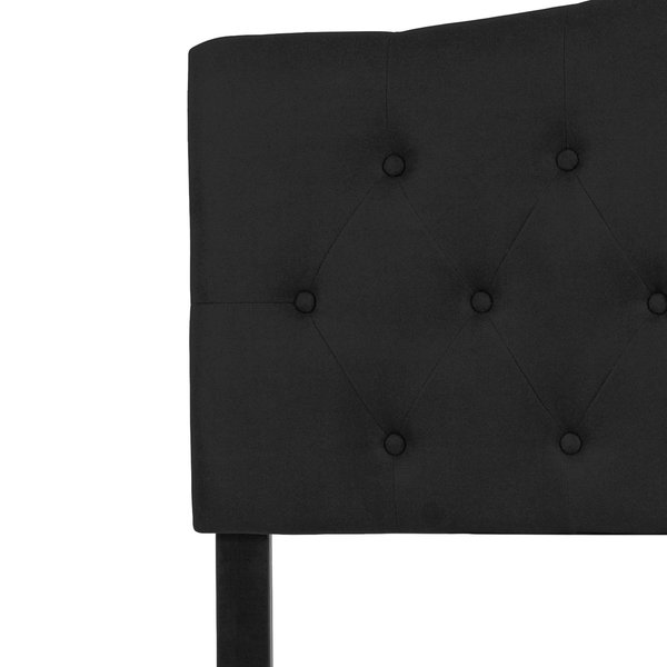 Full Cambridge, Headboard, Black Fabric