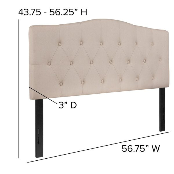 Full Cambridge, Headboard, Beige Fabric