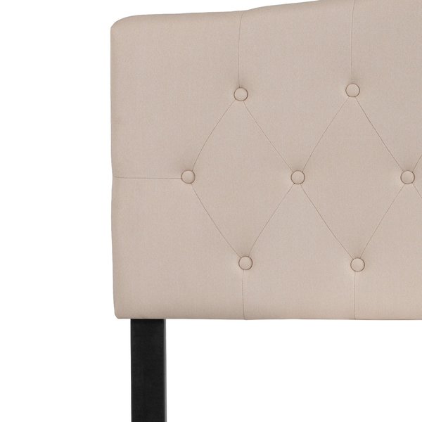 Full Cambridge, Headboard, Beige Fabric